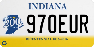 IN license plate 970EUR
