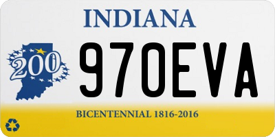 IN license plate 970EVA