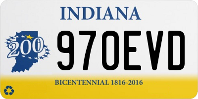 IN license plate 970EVD