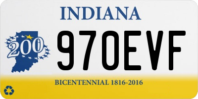 IN license plate 970EVF