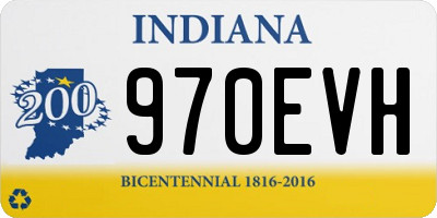 IN license plate 970EVH