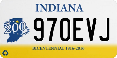 IN license plate 970EVJ