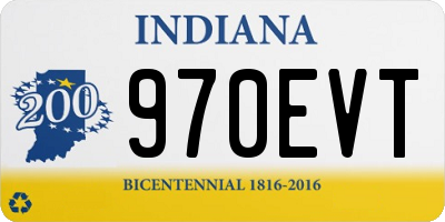 IN license plate 970EVT