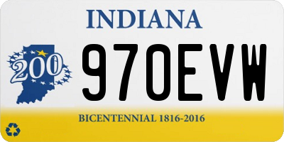 IN license plate 970EVW