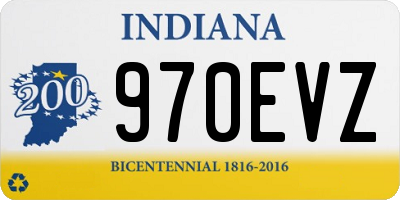 IN license plate 970EVZ
