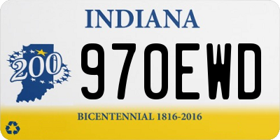IN license plate 970EWD