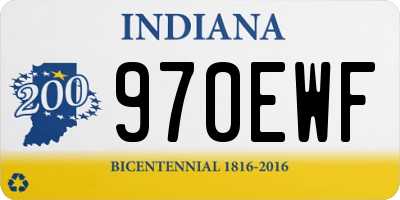 IN license plate 970EWF