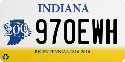IN license plate 970EWH