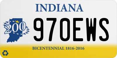 IN license plate 970EWS