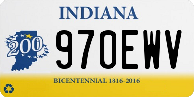 IN license plate 970EWV