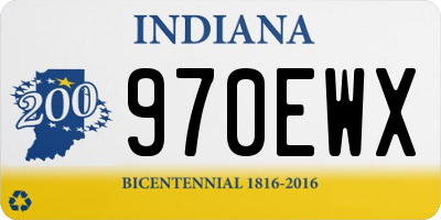 IN license plate 970EWX
