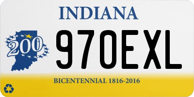 IN license plate 970EXL