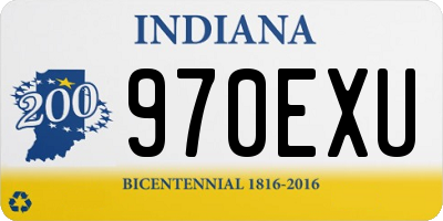 IN license plate 970EXU