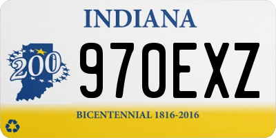 IN license plate 970EXZ