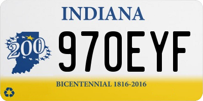 IN license plate 970EYF