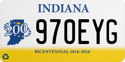IN license plate 970EYG