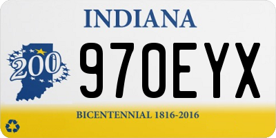IN license plate 970EYX