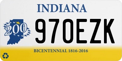 IN license plate 970EZK