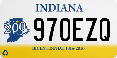 IN license plate 970EZQ