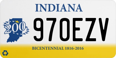IN license plate 970EZV