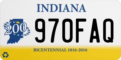IN license plate 970FAQ