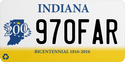 IN license plate 970FAR