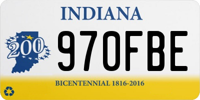 IN license plate 970FBE