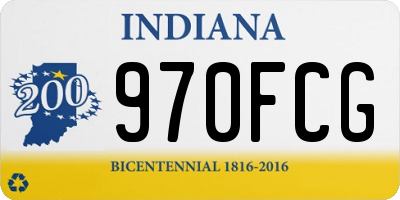 IN license plate 970FCG
