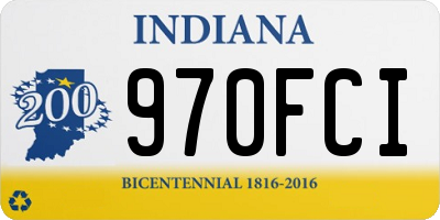 IN license plate 970FCI