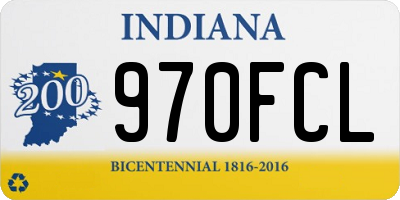 IN license plate 970FCL