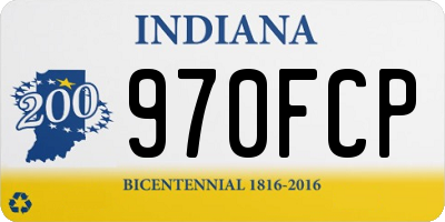 IN license plate 970FCP