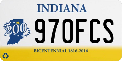 IN license plate 970FCS