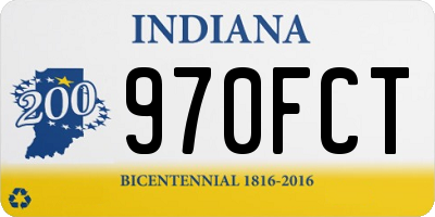 IN license plate 970FCT