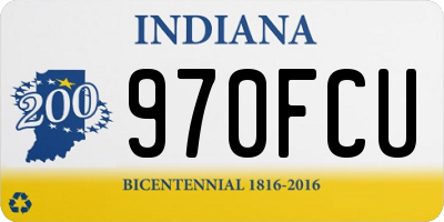 IN license plate 970FCU