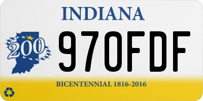 IN license plate 970FDF