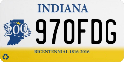 IN license plate 970FDG