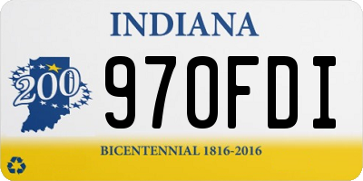 IN license plate 970FDI