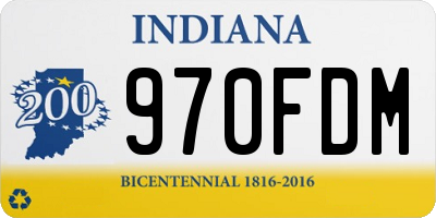 IN license plate 970FDM
