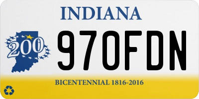 IN license plate 970FDN