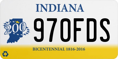 IN license plate 970FDS