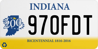IN license plate 970FDT