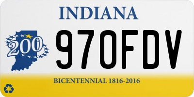 IN license plate 970FDV