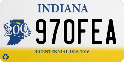 IN license plate 970FEA