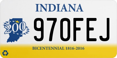 IN license plate 970FEJ