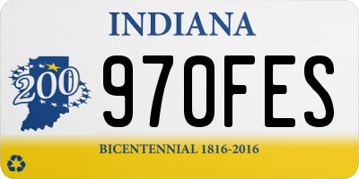 IN license plate 970FES