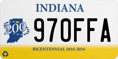 IN license plate 970FFA