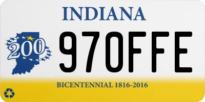 IN license plate 970FFE