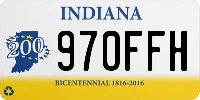 IN license plate 970FFH