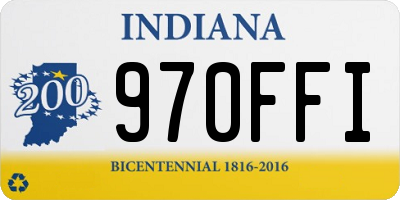 IN license plate 970FFI