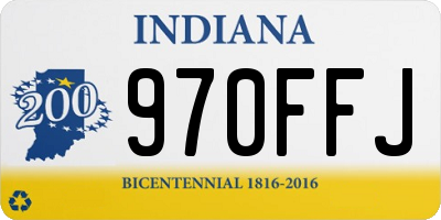 IN license plate 970FFJ